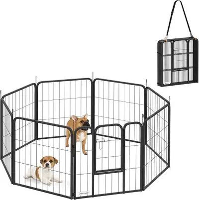 PawHut 8-Panel Steel Dog Playpen, View more