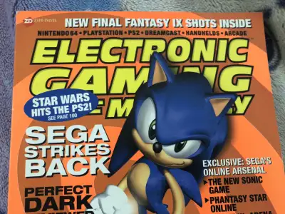 EGM (Electronic Gaming Monthly) #131 June 2000 SONIC THE HEDGEHOG COVER/PERFECT DARK N64 REVIEW!!!....