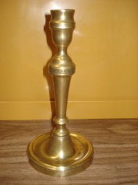 antique yellow brass candle holder