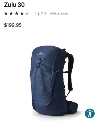 New, with tags - never used. For long day hikes, big ambitions, and lots of gear, the Zulu 30 has ev...
