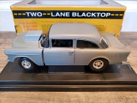 1:18 Diecast ERTL two-lane blacktop 1955 Chevy Hot Rod Matt Grey