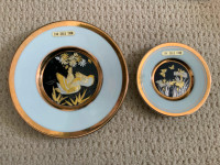 Original Chokin Collection collector plate art glass