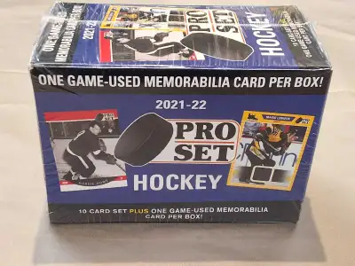 NHL Pro Set 2021-22 10 Pack Plus 1 Game Memorabilia Box , View more