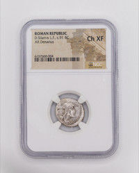 Roman Republic: D. Silanus L.f., c. 91 BC, Denarius, NGC Choice 