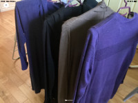 4 vestes  longues en polyester XL 10$ et 15$