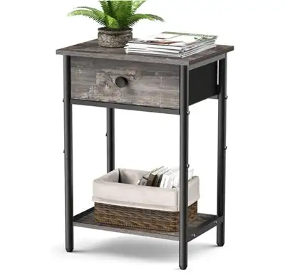 Pabroni set of End Table Bedside Nightstand with Draw, View more