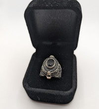 Poison Ring with Onyx Stone Size 8