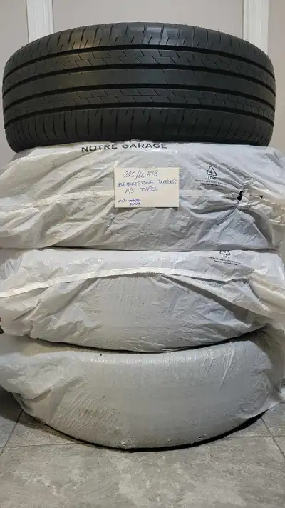 Selling an excellent set of Bridgestone Dueler all season tires! No punctures, no plugs, no damage!...