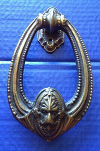 Large heavy solid cast brass door knocker