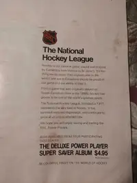 1970-1971 NHL Deluxe Power Player Super Saver Album