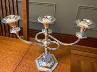 Silver plated candleabra 