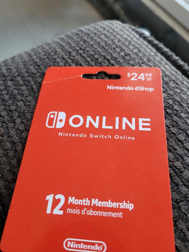 12 month membership  in Nintendo Switch in Saskatoon