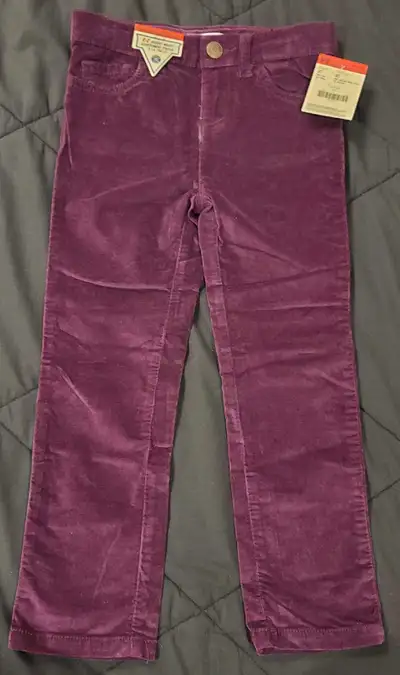 NEW! Girls Oshkosh Purple Corduroy Pants! Size 4T, View more