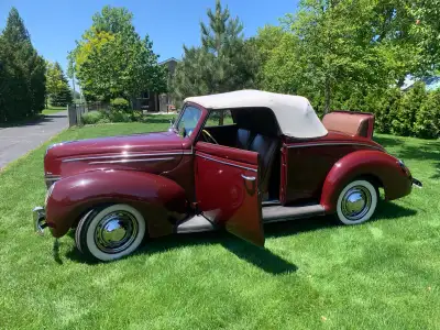 Flathead V8 3 speed on floor. Last year for rumble seat. New parts include; tires brakes hoses, whee...