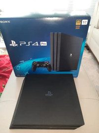 PS4 4 1Tb console with box and controller charger