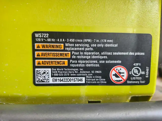 Ryobi Tile Saw in Power Tools in City of Toronto - Image 6