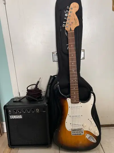 Fender Squier Electric Guitar and Amp Combo, View more