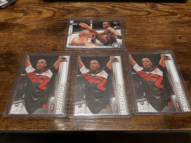 UFC Leon Edwards Topps Rookie cards in Arts & Collectibles in Peterborough