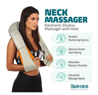 Shiatsu Massager with Heat for Neck and Back (Beige)
