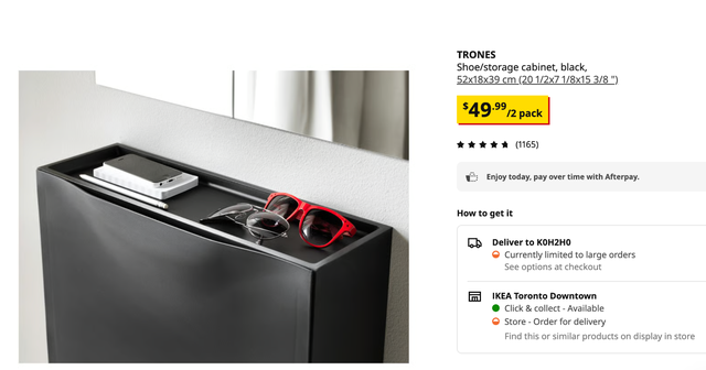 IKEA Shoe/storage cabinet, black x3 in Bookcases & Shelving Units in Napanee - Image 4