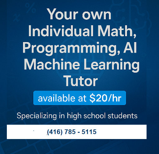 Math, Programming, AI Tutor and Lessons  $20/hr for High School64656287380226120