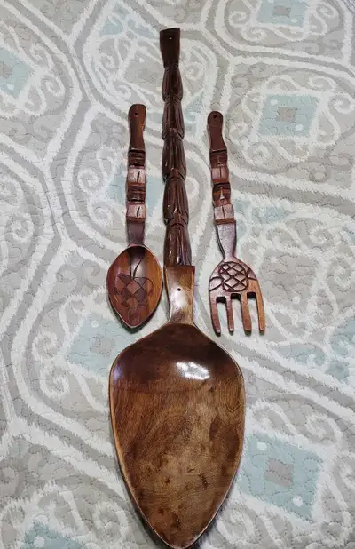 Wooden Wall Fork Spoon Decor, View more