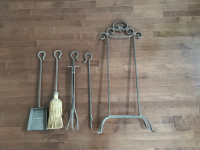 Antique Iron Fireplace cleaning tools