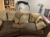 Leather and cloth  sofa