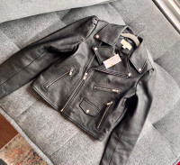 Brand new Michael Kors leather biker jacket-medium