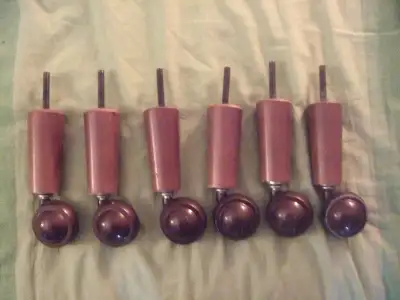 6 wooden furniture legs with castors, View more