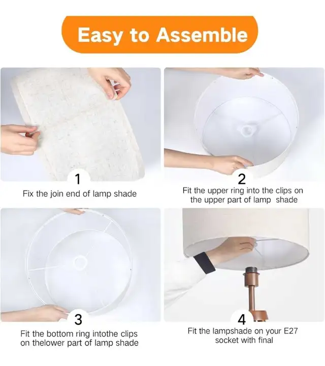 Table lamp and floor lamp shade  in Indoor Lighting & Fans in Markham / York Region - Image 3