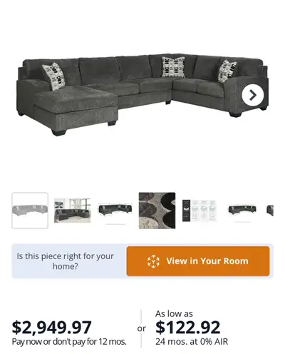 Super comfy sectional with left chaise. Can help with loading, pickup in Taradale. Delivery availabl...