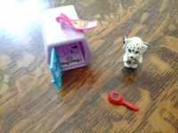 Vintage 1993 Littlest Pet Shop- Dog with Kennel and brush