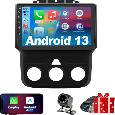 BRAND NEW Car Radio, GPS, Backup Camera Android 13 for Dodge Ram, View more
