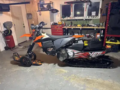 2017 Yeti 129” Snow MX snow bike kit Includes everything needed to convert a dirtbike into a snowbik...