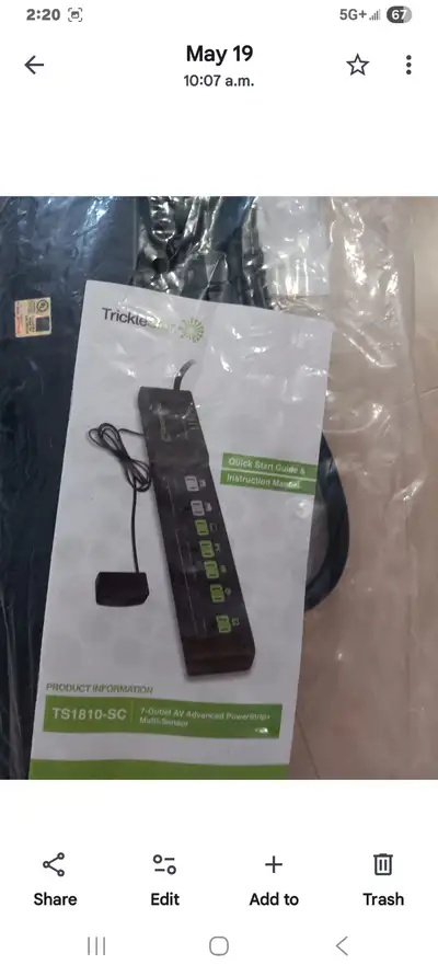 7 outlet Power strip + multi sensor, View more