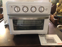 Cuisinart White Airfryer Toaster Oven TOA-60. Like New.