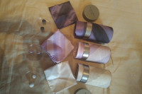 NEW Babashu Silk Tie Set Cravate + Pocket Square+ Cufflinks
