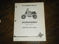 Arctic Cat 2326-001 Screamer  Mini Bike 1971  Parts List #2386-0
