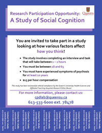 Looking for participants for a study of psychosis!