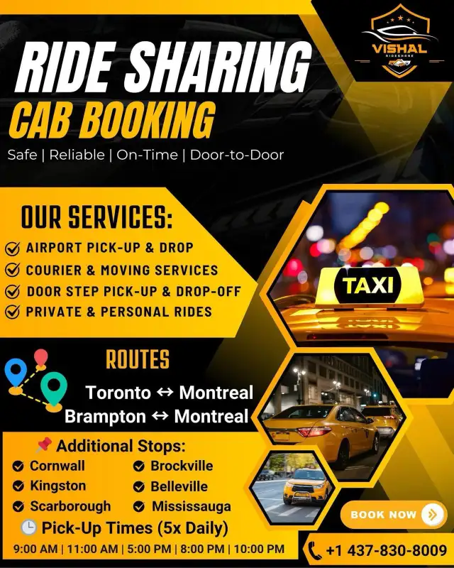 Montreal To Toronto Rides in Rideshare in City of Montréal - Image 3