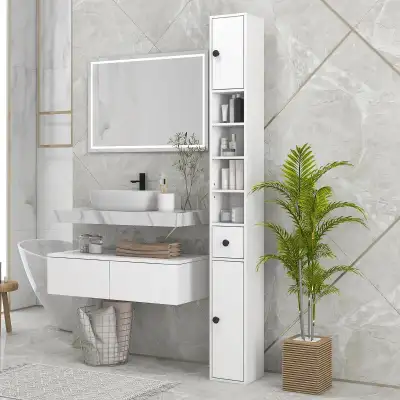 71" Tall Bathroom Storage Cabinet, Narrow Bathroom Cabinet with , View more
