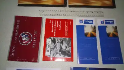 Eight (8) paper Items for the Collector - 2000 Buick LeSabre Owners Manual book, Two (2) copies of t...