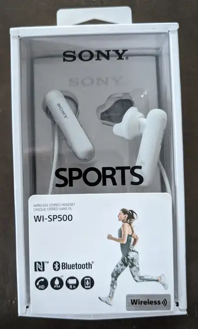 Sony WI-SP500 In-Ear Bluetooth Headphones W/Mic – Workouts & fit, View more