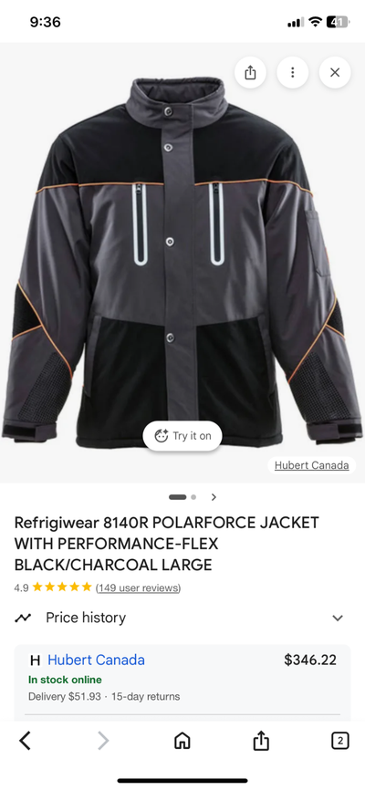 Jacket an matching pants good for -40 workwear, View more