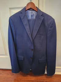 Zara Royal Blue Men's Slim Fit Suit