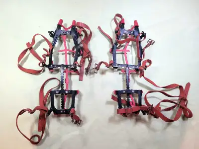 I have a set of Salewa - 12 spike adjustable Metal Crampons available in good condition Adjustable d...