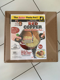 BNIB Red Copper Better Pasta Pot 5 qt (2 PC Set)