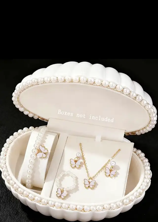 New Butterfly Pearl Jewelry Set