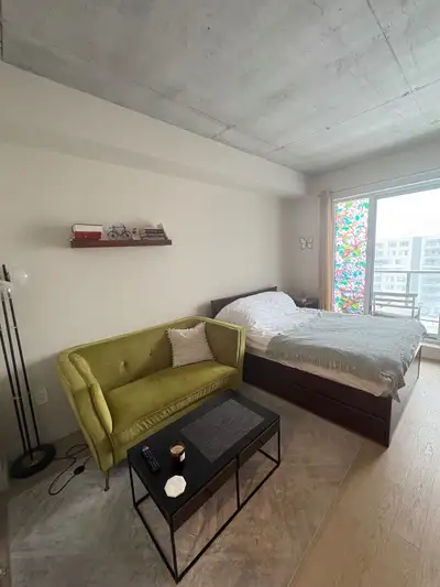 Beautiful furnished modern studio for rent in a very well located area of Ville St-Laurent; heat, wi...